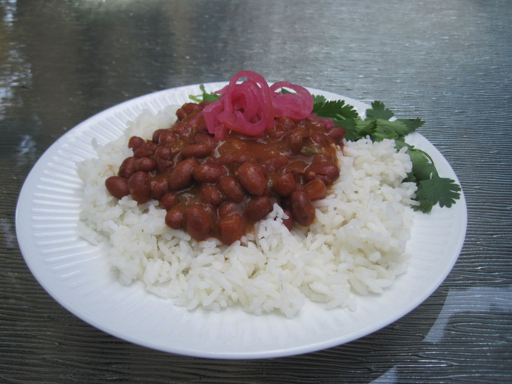 Special Request Mayo Ketchup red beans and rice